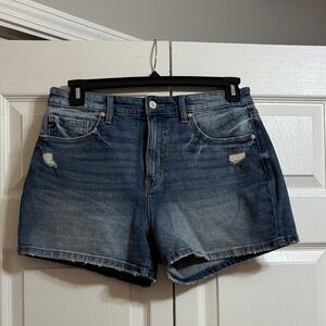 KanCan Blue Distressed Denim Shorts LIKE NEW